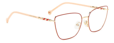Designer Women Carolina Herrera Eyeglasses: HER 0098 - Gold(2)- SpecSMART Eye Clinic (Diagonal View)